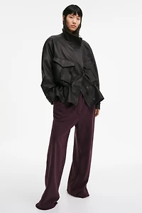 Wide-Leg Cotton Joggers