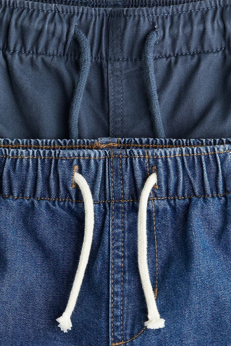Lot de 2 pantalons en denim coton et twill