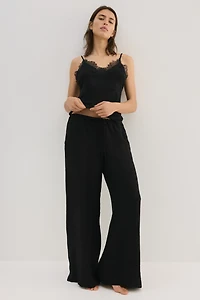 Viscose-Blend Drawstring Pants