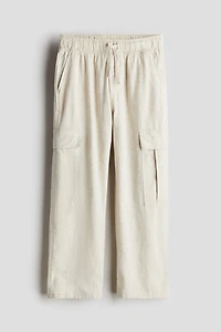Pantalon de jogging cargo en lin mélangé