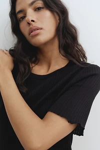 Rib-Knit T-Shirt Dress