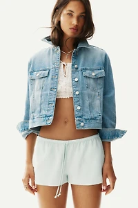Linen-Blend Drawstring Shorts