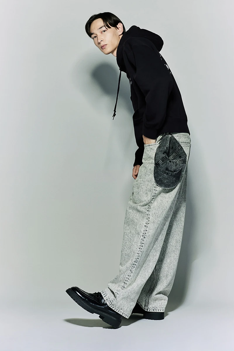 Loose Fit Printed Hoodie