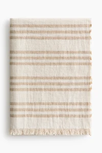 Patterned Linen Throw