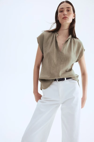 Cotton Muslin Blouse