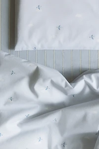 Patterned Cotton Crib Duvet Cover Set