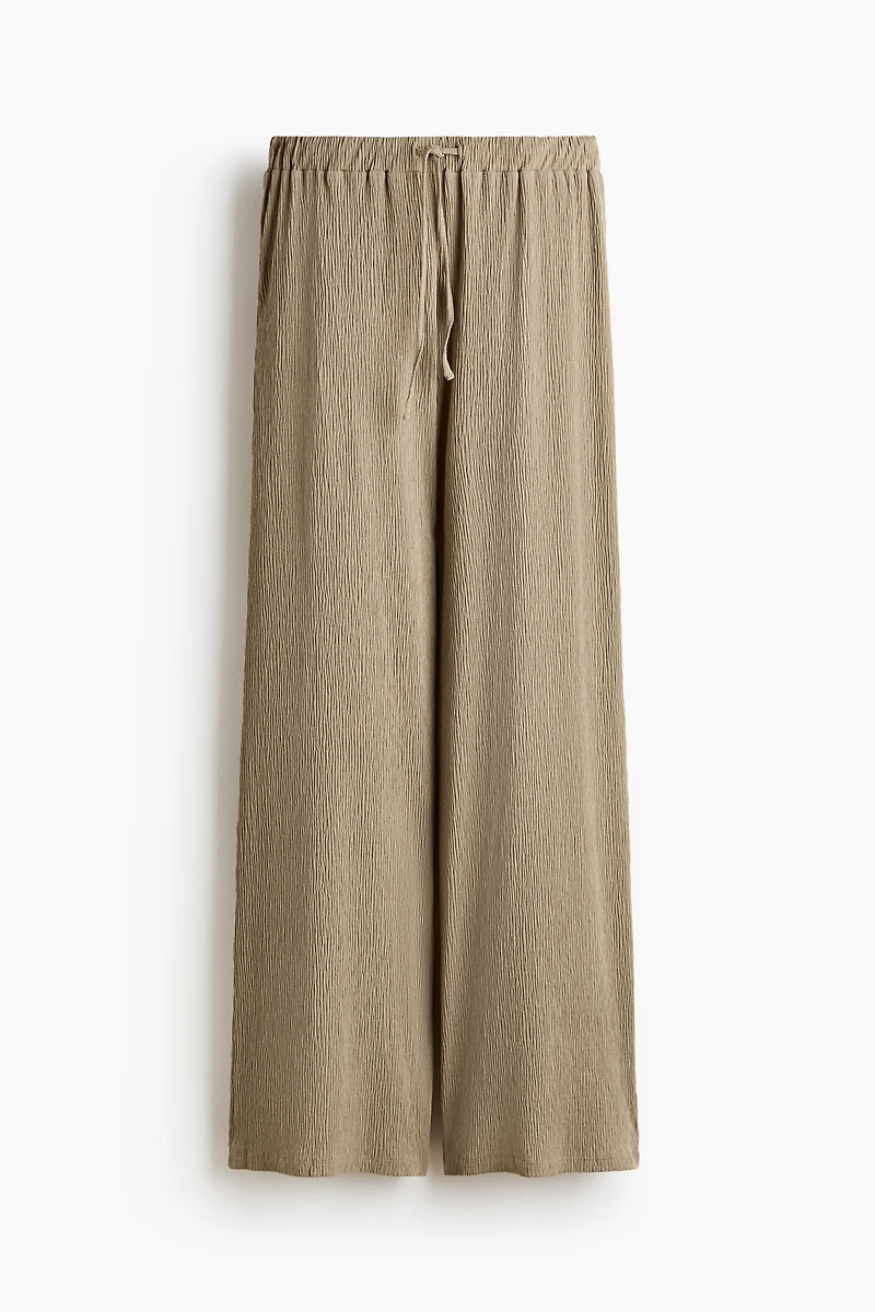 Pantalon froissé avec cordons de serrage