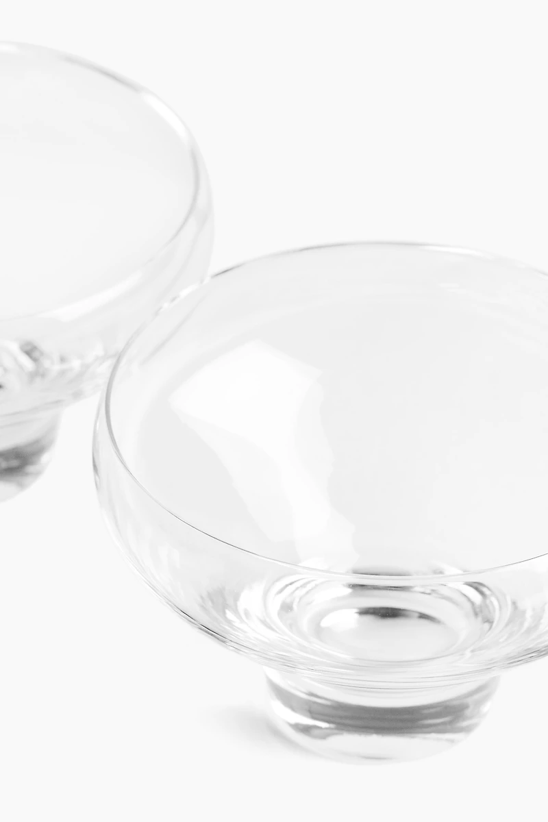 2-Pack Mouth-Blown Glass Bowls