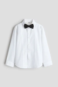 Ensemble smoking 2 pièces chemise et nœud papillon