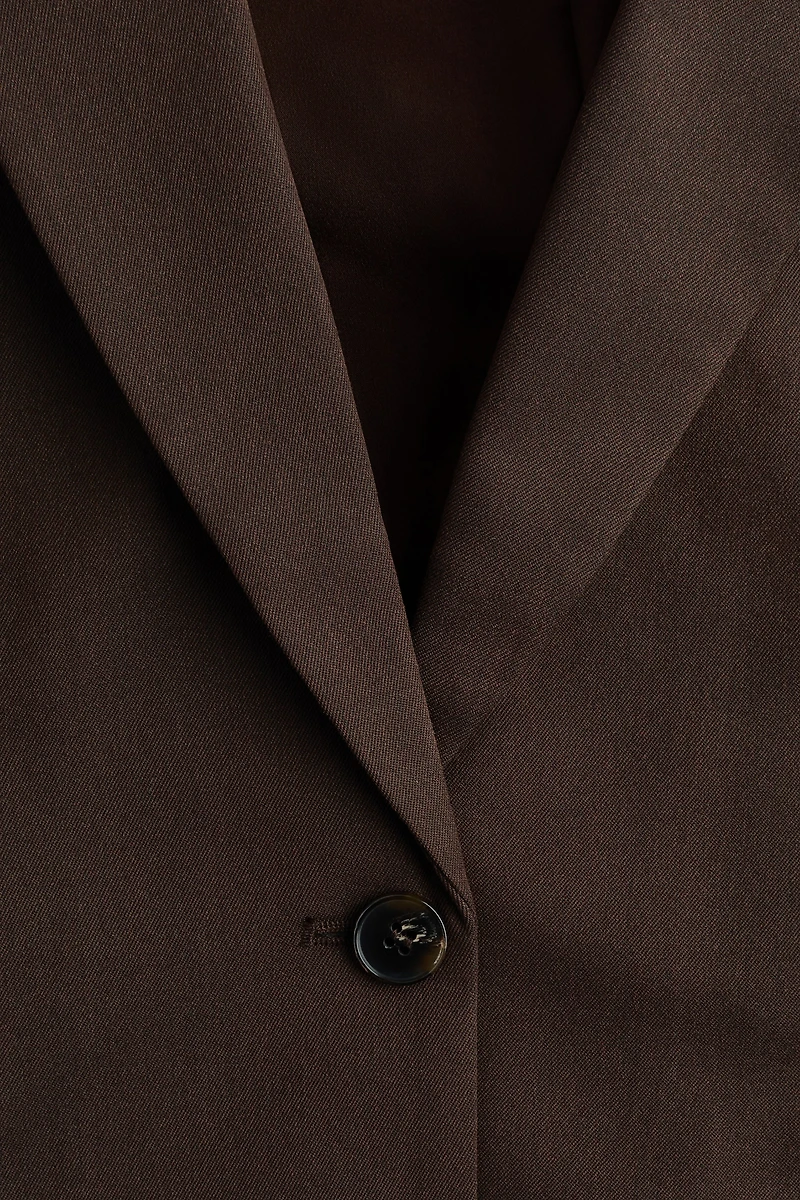 Single-Breasted Twill Blazer