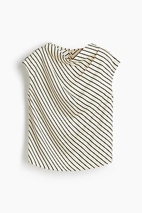 Cap-Sleeved Satin Blouse
