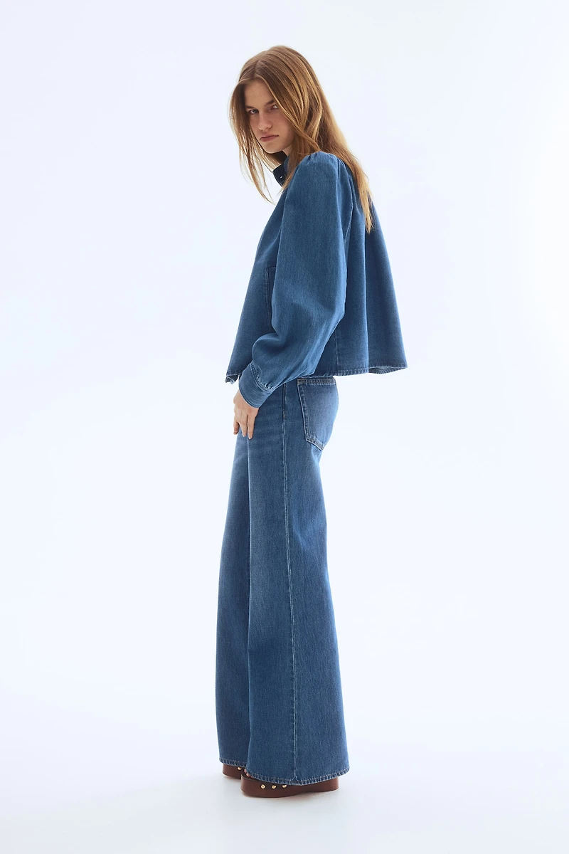 Veste à manches bouffantes en sergé