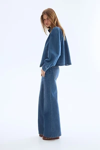 Veste à manches bouffantes en sergé