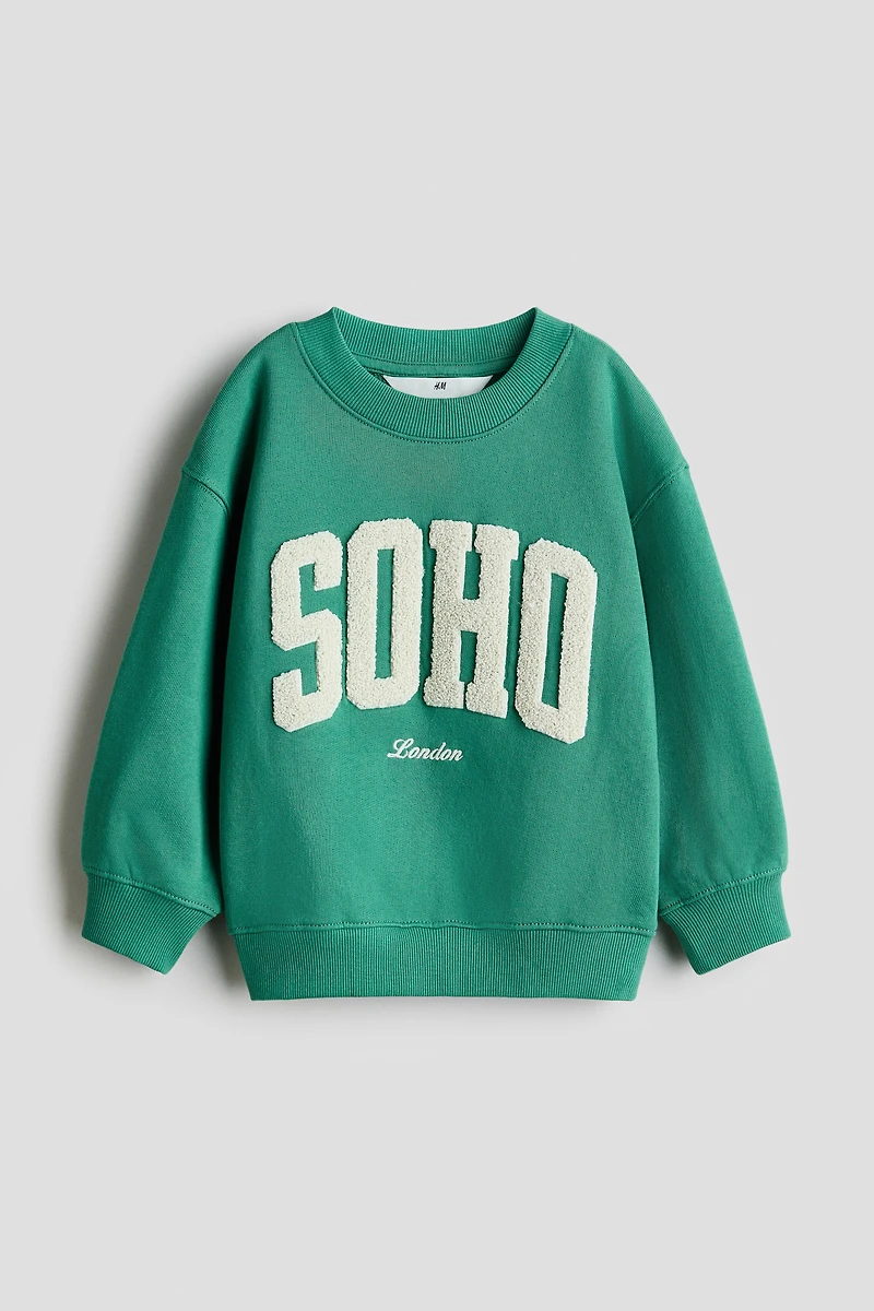 Printed crew-neck sweatshirt