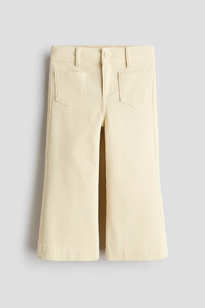 Flared Twill Pants