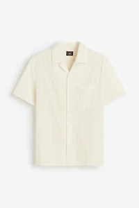 Regular Fit Textured-weave Resort Shirt