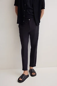 Pantalon court coupe classique en coton