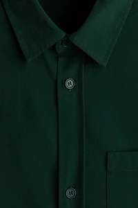 Relaxed-Fit Embroidered-Motif Cotton Shirt