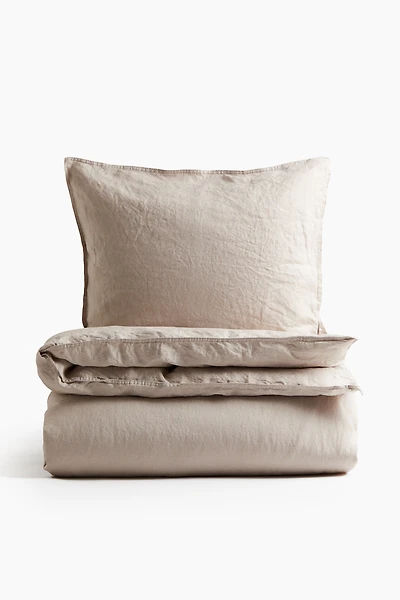 Linen Twin Duvet Cover Set