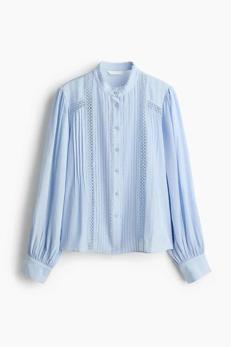 Lace-Inset Blouse