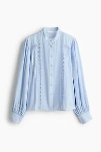 Lace-Inset Blouse