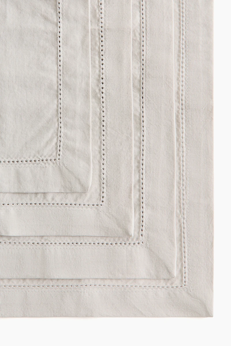 Lot de 4 serviettes table en coton