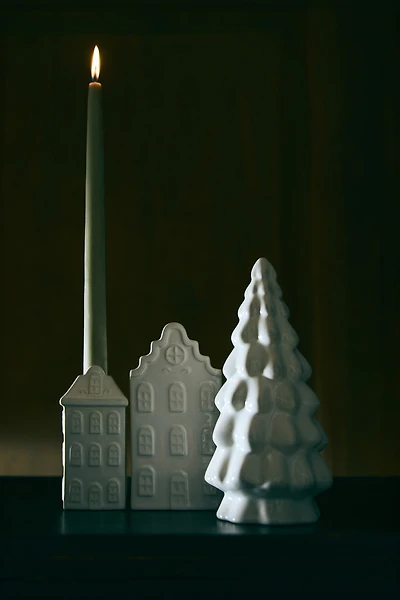 Bougeoir figuratif en grès cérame