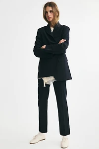 Blazer à fermeture droite en sergé