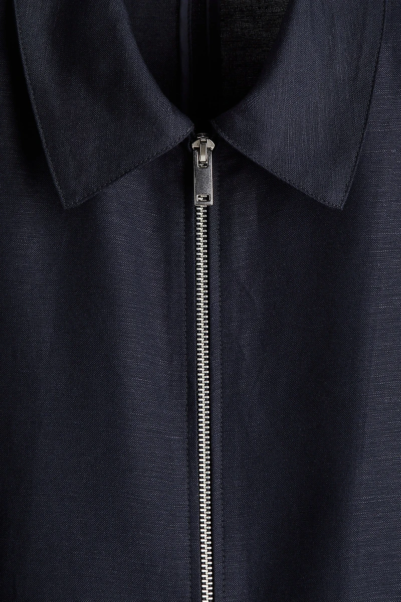 Regular-Fit Linen-Blend Jacket
