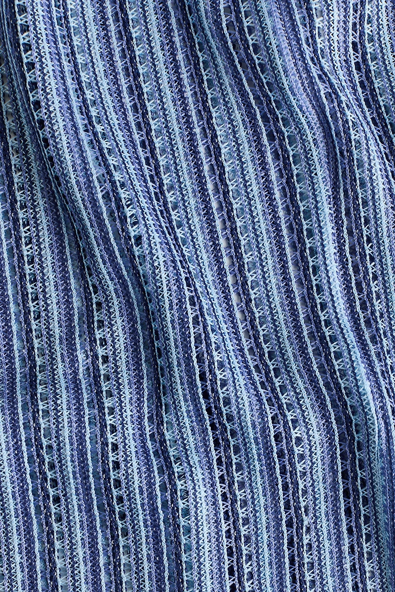Wide-Leg Open-Knit Pants
