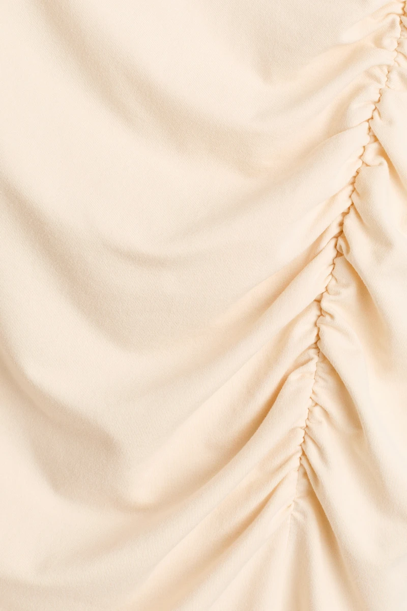 Gathered One-Shoulder Dress