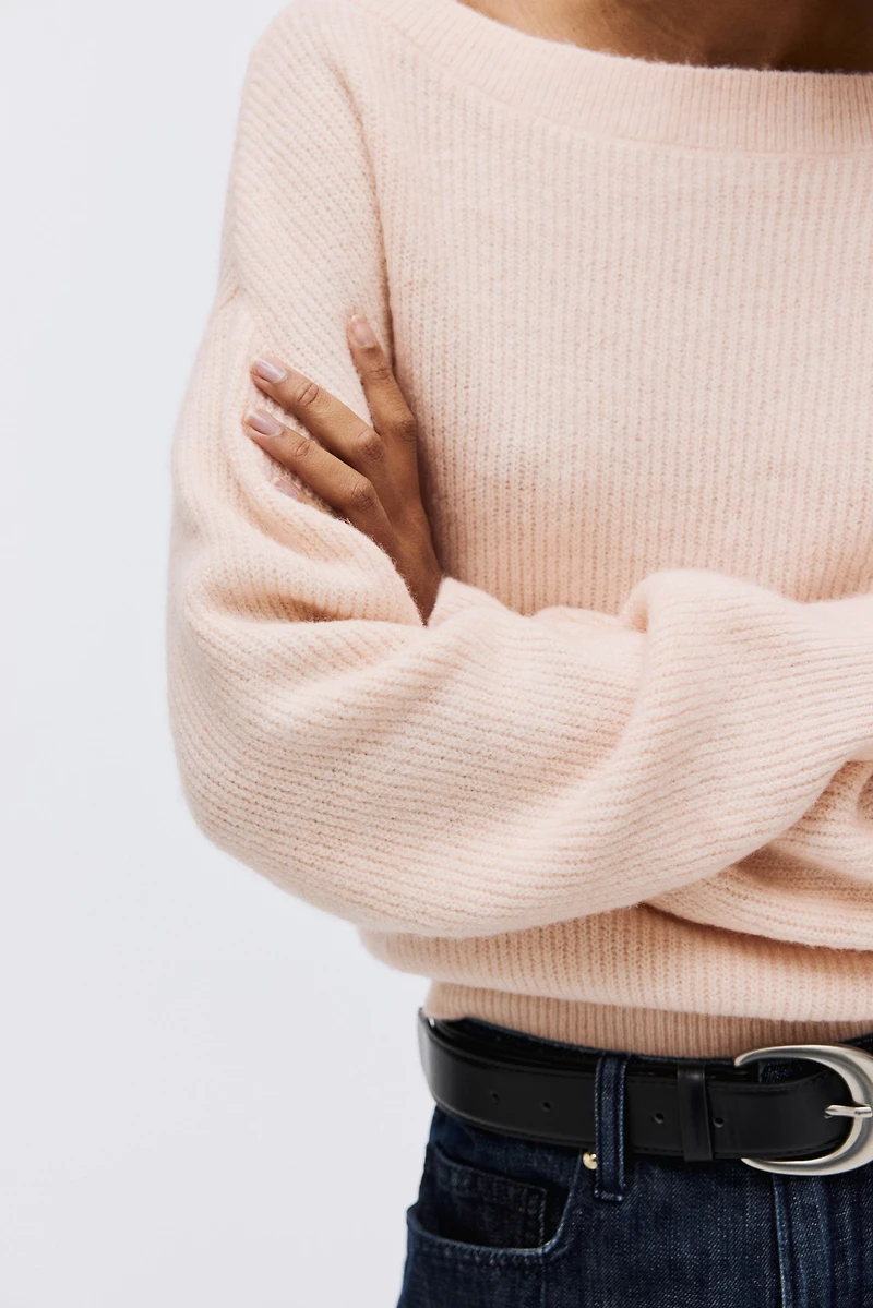 Oversized Boat-Neck Sweater