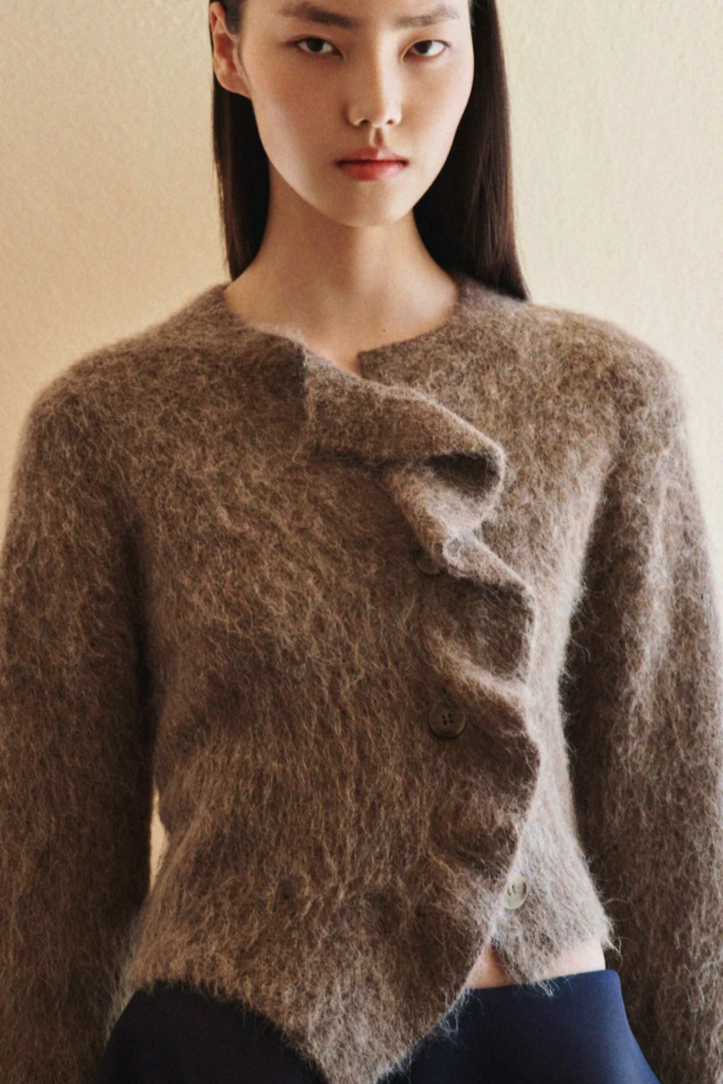 Alpaca-Blend Cardigan