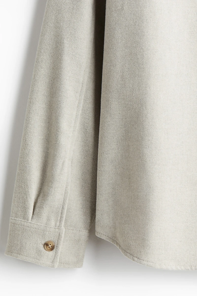 Regular Fit Felted Overshirt