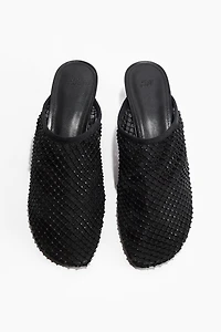 Heeled Mesh Mules