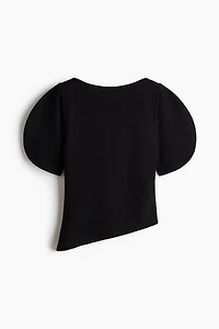 Puff-Sleeved Asymmetric Top