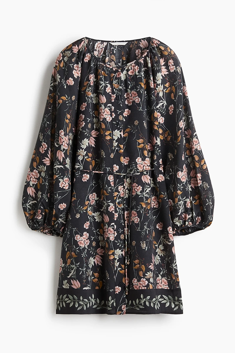 Oversized Tie-Belt Dress