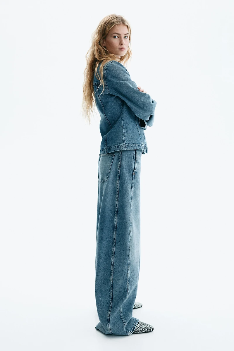 High-Rise Barrel-Leg Jeans