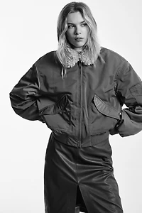 Blouson aviateur avec col