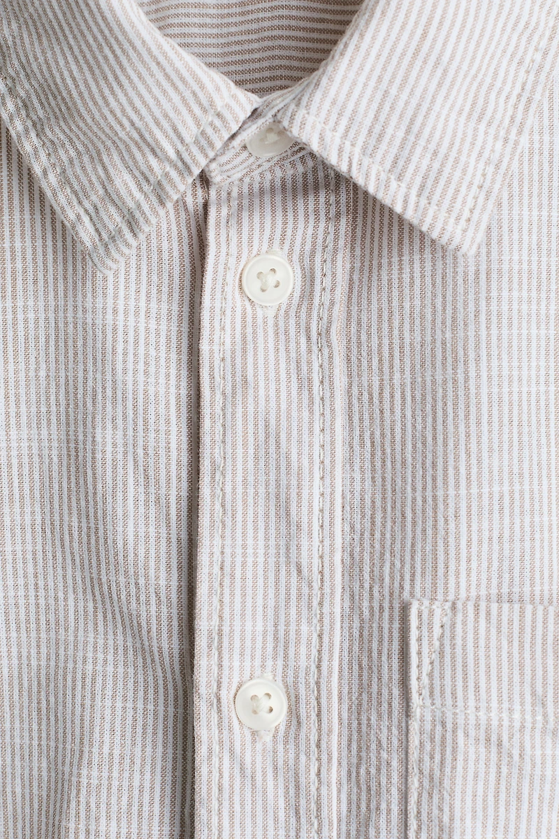 Chemise à manches courtes en coton