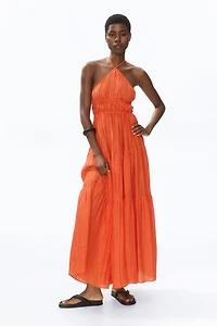 Tiered Halterneck Dress