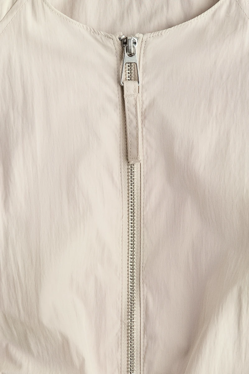 Bubble-Hem Bomber Jacket