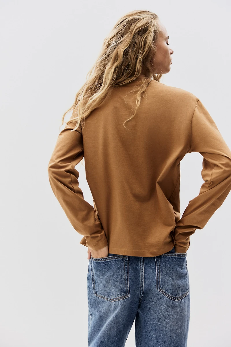 Long-Sleeved Cotton Top