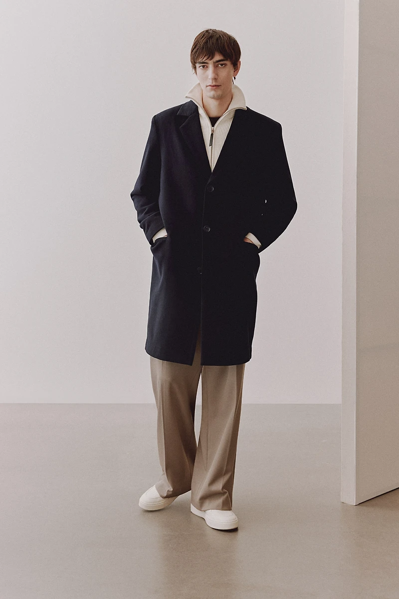 Manteau en laine mélangée