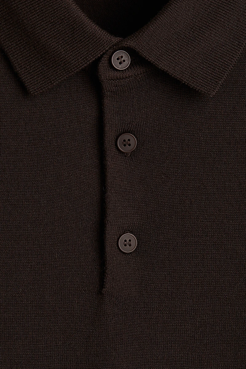 Polo classique en laine mérinos