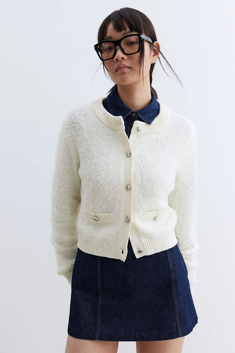 Chandail en tricot bouclette