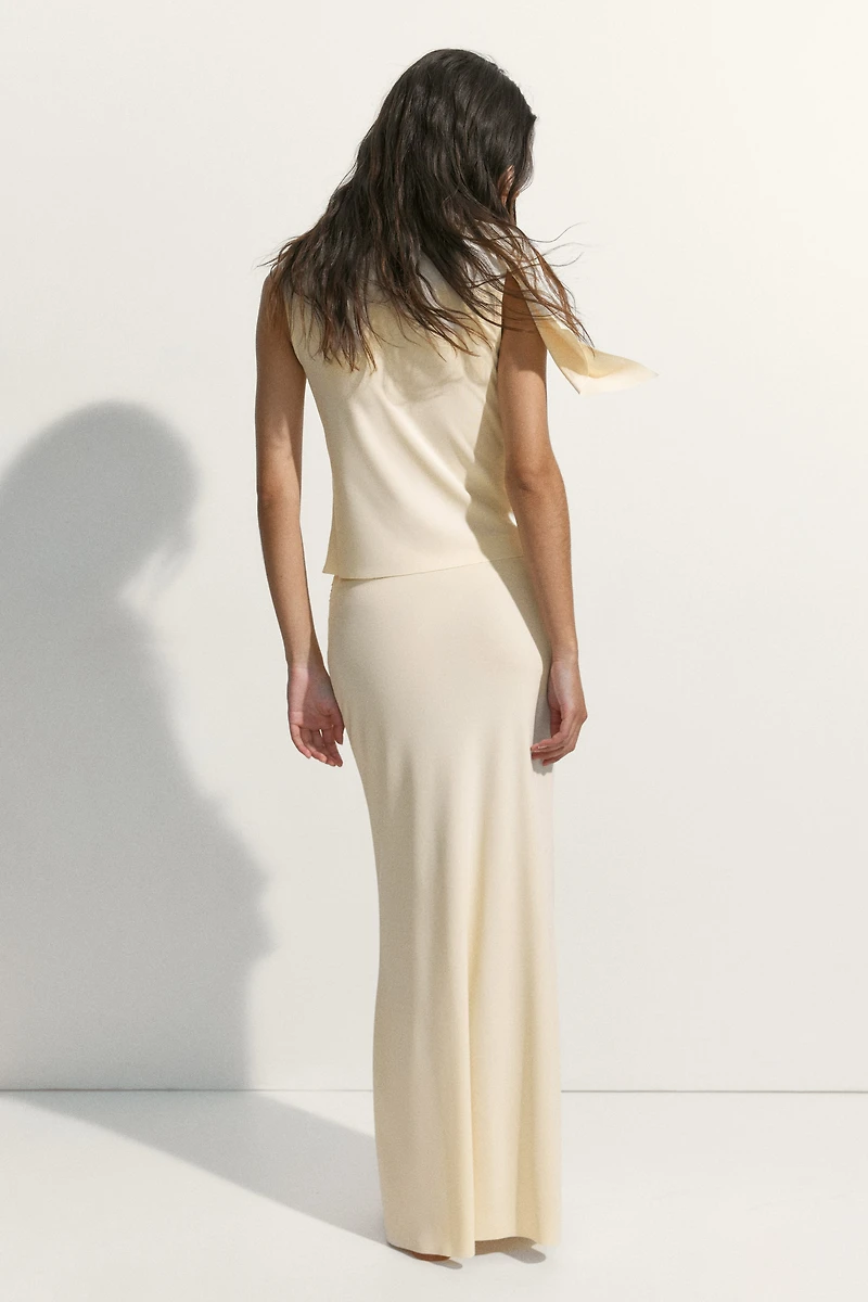 Draped Maxi Skirt