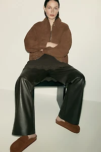 Leather Mule Loafers