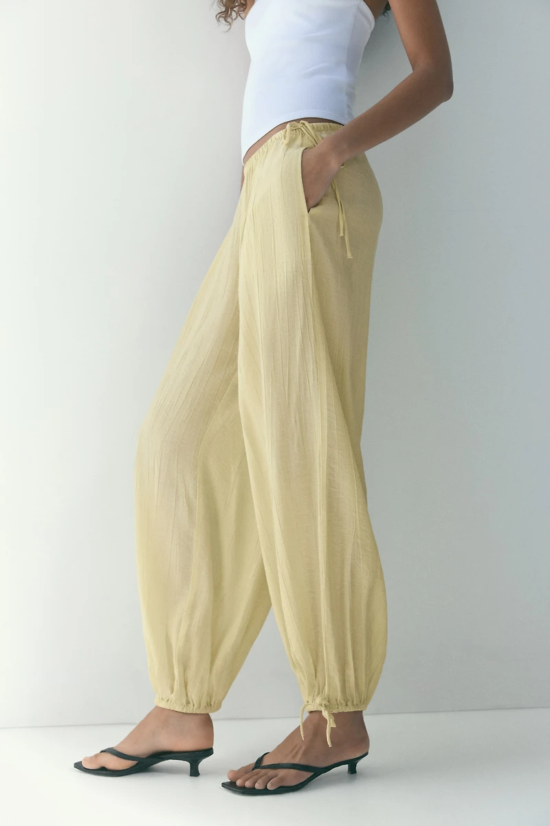 Pantalon à cordon jambes ballon