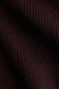 Rib-Knit Shoulder-Pad Dress